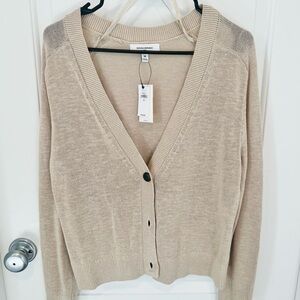 Banana Republic Factory Women's Beige Cardigan Sweater